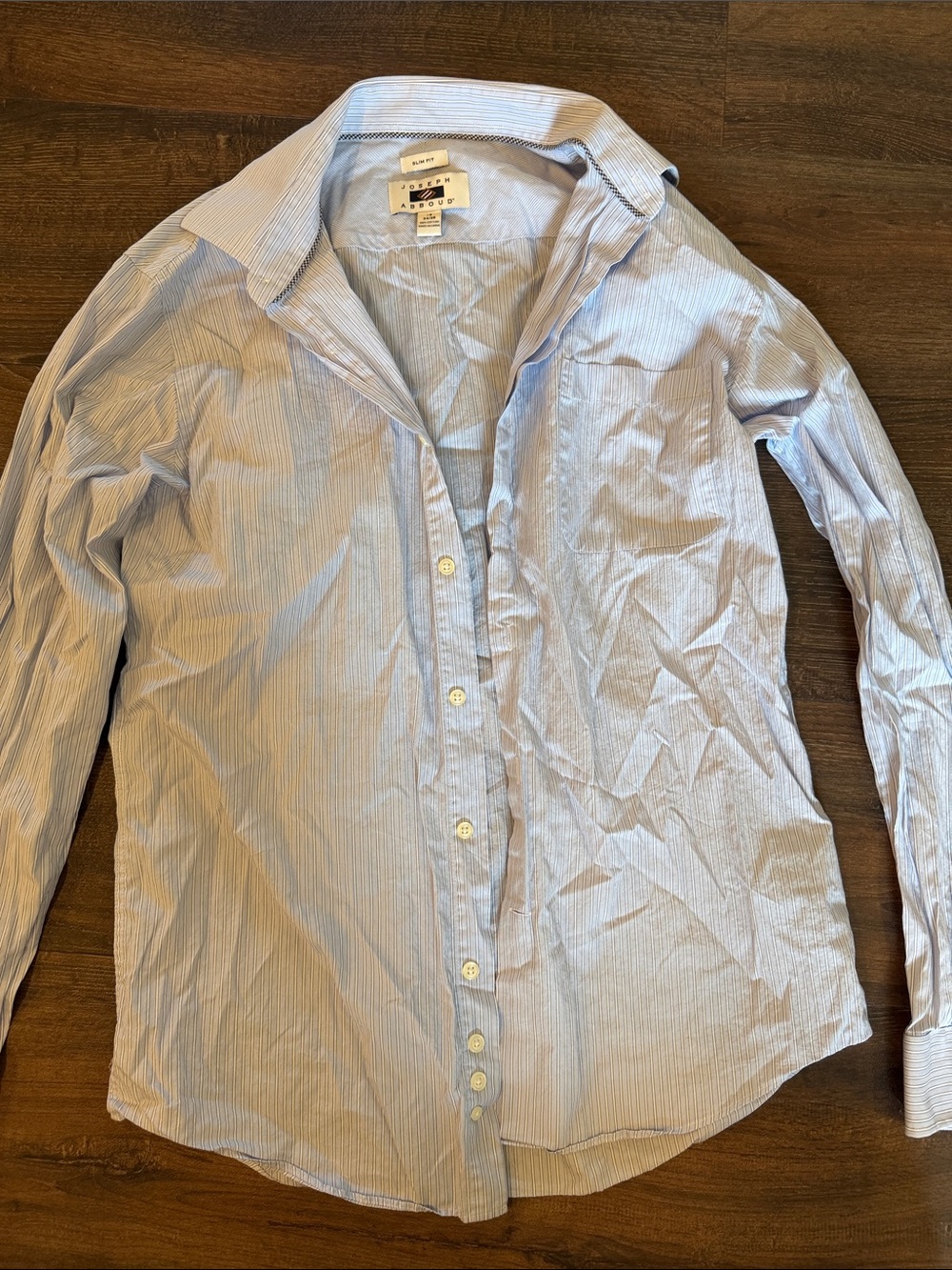 Joseph Abboud Light Blue Pinstripe Dress Shirt